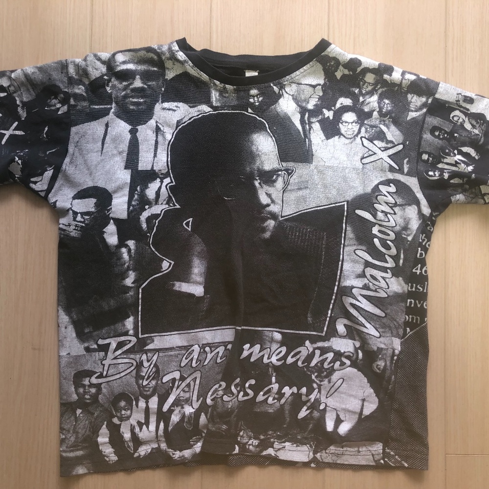 Original Vintage Malcom X Muhammad Ali Collage Shirt